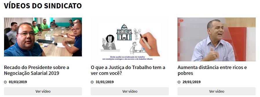6. Acesso prático a vídeos importantes. Fique por dentro de tudo que acontece no Sindicato e no mundo de trabalho, por meio de uma comunicação mais ágil e efetiva.